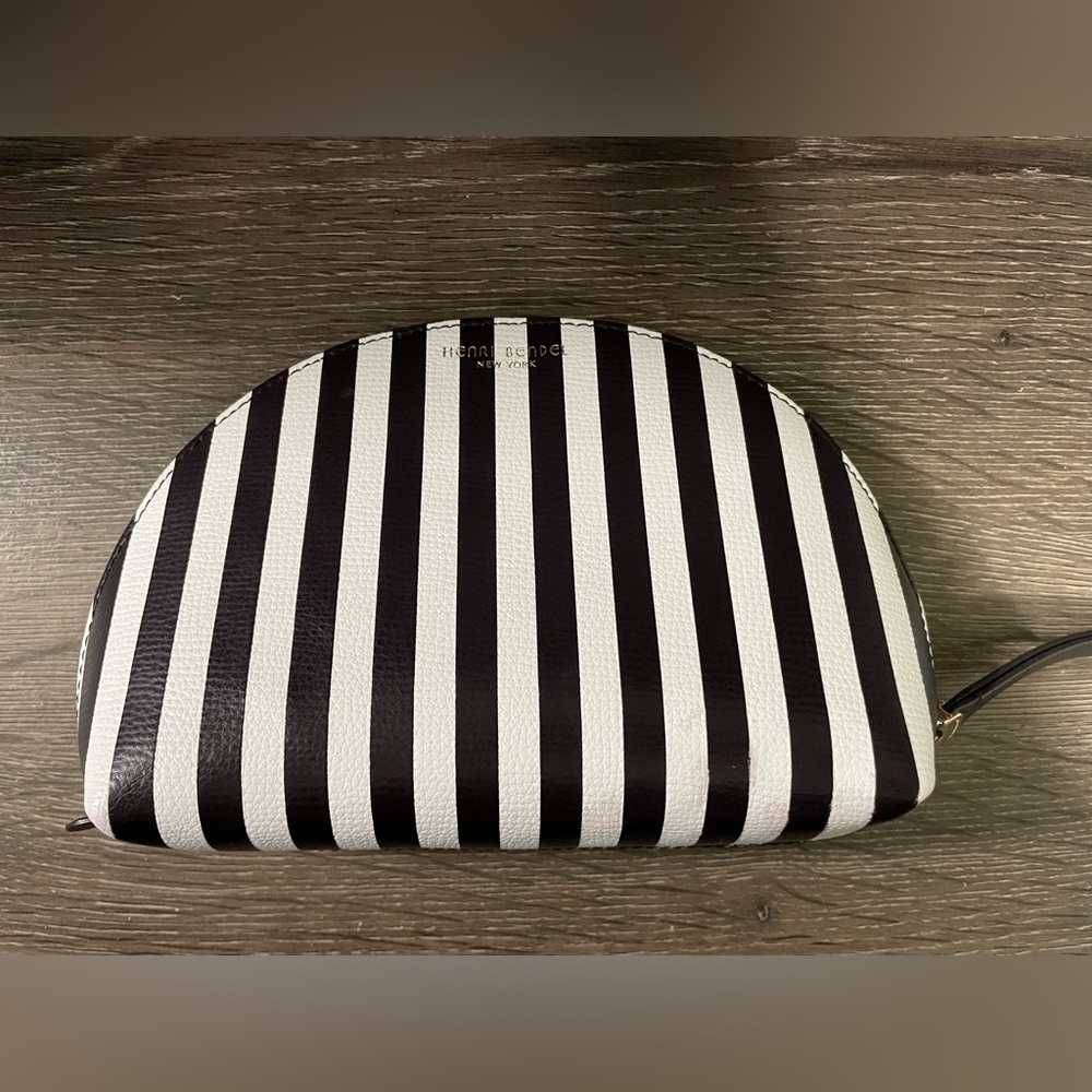 Henri Bendel Striped Makeup Bag